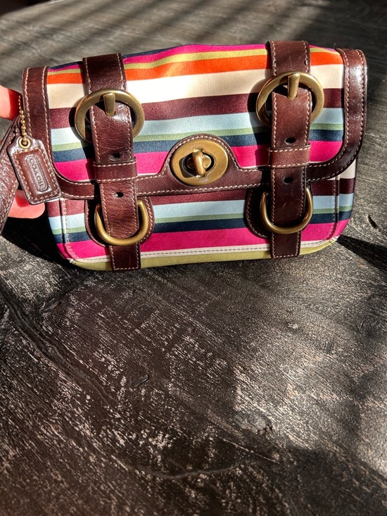 Coach Handbags - Coach 65th Anniversary Legacy Striped Garcia Striped Wristlet/Clutch